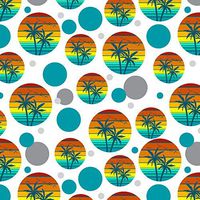 GRAPHICS & MORE Sunset with Palm Trees Graphic Premium Gift Wrap Wrapping Paper Roll