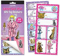 Archie McPhee Crazy Cat Lady Gift Tag Stickers