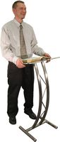 Metal Lectern, Curved, w/Acrylic top