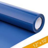 HenPisen HTV Vinyl Rolls - 12 Inch × 10 Feet PU Heat Transfer Vinyl, Easy Cut & Weed Compatible with Cameo Silhouette & Cricut, Iron on Vinyl for DIY T-Shirts, Bags and Other Textiles(Blue)