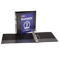 Avery Economy View Binder with 3-Inch Round Ring, Black (5740)