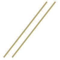 1/4 Inch Brass Round Rod, Favordrory 2PCS Brass Round Rods Lathe Bar Stock, 1/4 Inch in Diameter 14 Inch in Length