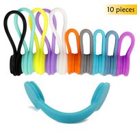 Cable Organizer, Reusable Silicone Magnetic Headphone Clips Earphone USB Cord Wrap Keeper Unique Gadgets for Bookmark Keychain Noticeboard Fridge Home Office School(10 Pack)