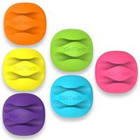 iGotTech Cable Clips and Cord Management System: Desktop Cable Organizer and Computer, Electrical, Charging or Mouse Cord Holder (Multicolor)