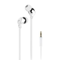iLuv Party On (iEP314) Earphones with Flat Wire-White