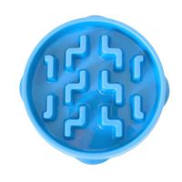 Outward Hound Fun Feeder Slo-Bowl Healthy Slow Feeding Dog Bowl, Small, Blue