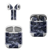 Skin Decals for Apple AirPods - Digital Navy Camo - Sticker Wrap Fits 1st and 2nd Generation
