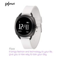 goforce Flora Fitness Activity Tracker Bluetooth Smart Watch for Women with Heart Rate Monitor Pedometer Distant Counter Calorie Burner Sleep Monitor Stainless Steel Case Waterproof 3ATM (White)