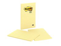 Post-it Notes, America's #1 Favorite Sticky Note, 5 in x 8 in, Lined, Canary Yellow, 50 Sheets per Pad, 2 Pads per Pack - 663