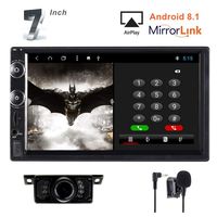 Brogotek Double Din Android 8.1 Car Stereo 7 inch Touch Screen in Dash Car Radio Video Multimedia Player with Bluetooth WiFi GPS Navigation System