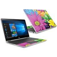 MightySkins Skin Compatible with HP Pavilion x360 15.6" (2018) - Colorful Flowers | Protective, Durable, and Unique Vinyl Decal wrap Cover | Easy to Apply, Remove, and Change Styles | Made in The USA