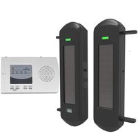 HTZSAFE Solar Wireless Driveway Alarm System-1/2 Mile Long Transmission Range-300 Feet Wide Sensor Range-No Wiring No Need Replace Battery-Outdoor Weatherproof Security Perimeter Alert System KIT