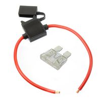 VOODOO (1) 12 Gauge Gauge ATC Inline Fuse Holder Fuseholder with Cover & Fuse (25 AMP)