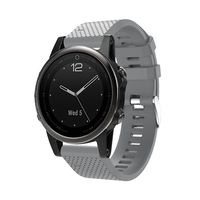 Hmlai Garmin Fenix 5S GPS Watch Band, 2017 Replacement Silicagel Quick Install Band Strap+Disassembly Tool for Garmin Fenix 5S GPS Watch (Gray)