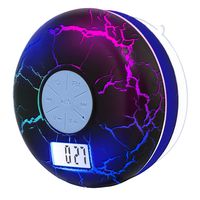 Wireless Waterproof Portable Blueooth Speaker - KGbee IPX 7 Blue Tooth Speakers - FM Radio, Cool Cracking Backlight, Suction Cup - Loud USB-Rechargeable Shower Speaker With Mic - Great Gift