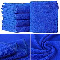 12 Pcs Microfiber Cleaning Auto Car Care Detailing Soft Cloths Wash Towel Duster (Blue)