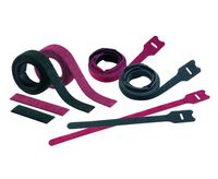 Panduit HLSP5S-X12 Tak-Ty Hook And Loop Cable Tie, UL Listed Strip Tie, Maroon, 50lbs Min Tensile Strength, 5.00" Max Bundle Diameter, 0.750" Width, 18.0" Length (Pack of 10)
