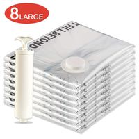 Jancosta 8 Large Space Saver Bags, [8 Pack] Vacuum Storage Bags for Clothes (8 Large)