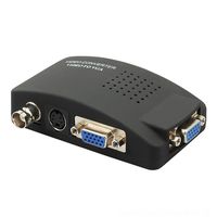 Usee BNC S-Video VGA to VGA Converter CCTV Camera PC to TV VGA Input to VGA Output Laptop Computer Monitor Converter Adapter for DVR DVD Player Support PAL NTS