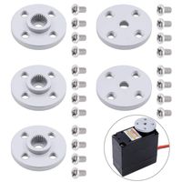 Hobbypark Aluminum 25T Servo Horn Arms Disc for Robot Mechanical Claw RC Car Airplane Standard Motors MG945 MG995 MG996 (5-Pack)