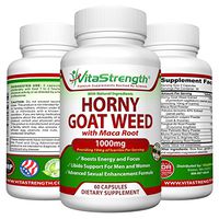 Horny Goat Weed with Female and Male Enhancement Herbs - Complete Formula of Horny Goat Weed Extract, Maca Root, Ginseng, Saw Palmetto & Tongkat Ali - Horney Goat Weed for Libido Support