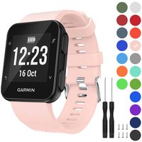 GVFM Band Compatible with Garmin Forerunner 35, Soft Silicone Replacement Watch Band Strap for Garmin Forerunner 35 Smart Watch, Fit 5.11-9.05 Inch (130-230 mm) Wrist (Pink)