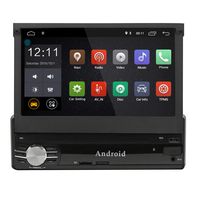 Single din Android 9.0 Car Navigation 1G+16G 7inch Digital Screen GPS SWC Compatible OBD2 TPMS 1.2G Quad Core Build-in WiFi 7 Color LED Backlight with Remote Control and Microphone Manual SCL0131G