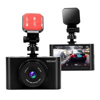 Car Dash Cam Letown 1080P Front+1080P Rear(4k Single Front) Dual Channel Dashboard Camera Night Vision Driving Recorder with G-Sensor GPS OBD Power Loop Recording Park Monitor 128GB Max