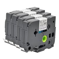 Label Orison 4PK TZe-135 TZ135 TZ TZe Labels Compatible with Brother P-Touch Label Tape White on Clear Standard Laminated Replacement Cartridges,1/2 inch 26.2 Feet