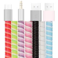 ARMRA 55'' DIY Cable Protector (7 Pack) Spiral Cord Sleeve Management Wrap Wire Organizer Compatible for iPhone Cable Android Phone Cable USB cable