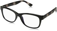 BluVue Unisex BL 1002 Slated Rectangular Blue Light Blocking Computer Tablet Smartphone Screen Reading Glasses, Black Frame, Diopter 2.5