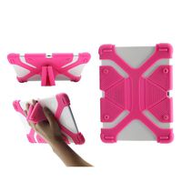 CHINFAI Universal Case for 9.7 10.1 10.5 11 Inch Tablet, Universal Silicone Tablet Case Protective Cover for 9" 10" Touchscreen Tablet with Convertible Stand (Magenta)