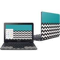 Mightyskins Skin Compatible with Samsung Chromebook 3 11.6" - Teal Chevron | Protective, Durable, and Unique Vinyl Decal Wrap Cover | Easy to Apply, Remove, and Change Styles | Made in The USA