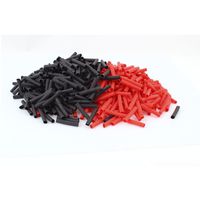 Copapa 2:1 Polyolefin Heat Shrink Tubing Heat Shrink Wrap 400pcs Shrinkable Tube, 45mm, 4mm Diameter Red and Black (400PCS)