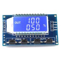 DZS Elec 1-Pack PWM Rectangular Wave Signal Generator 1-150kHz PWM Pulse Frequency Meter 0-100% Duty Ratio Adjustable LCD Display Square Wave Signal Generator