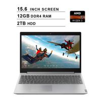 Lenovo IdeaPad L340 15.6 Inch FHD 1080P Laptop - AMD Ryzen 3 3200U up to 3.5GHz, AMD Radeon Vega 3, 12GB DDR4 RAM, 2TB HDD, DVD, Webcam, HDMI, Bluetooth, WiFi, Windows 10, Gray