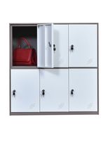 MECOLOR-Steel Office Locker Cabinet with Keys, School and Home Storage Locker Organizer，Kids Locker for Cloth and Toy Organizer,Living Room Boy and Girl Metal Storage Locker Cabinet (White)