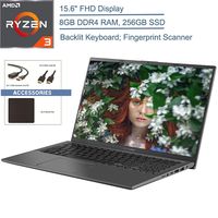 2020 ASUS VivoBook 15 15.6" FHD Laptop Computer, AMD Ryzen 3 3200U (Beats i5-7200U) Up to 3.5GHz Processor, 8GB DDR4, 256GB SSD, AC WiFi, Windows 10 + EST Accessories