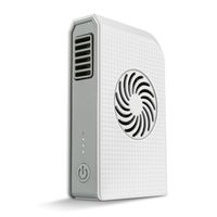 Skyocean Small Personal Fan with 6000mAh Power Bank, Mini Battery Rechargeable USB Fan with Portable Phone Charger Handheld Air Conditioner Summer Cooler Bladeless No Leaf Fan (White)