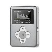Tpingfe USB Mini MP3 Player LCD Screen Support 32GB Micro SD TF Card (Silver)