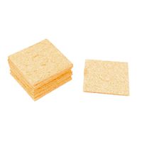 uxcell Replacement 57mm x 57mm x 3mm Soldering Iron Cleaning Sponge Pad Yellow 10Pcs