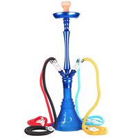 DM-HC 33.5" 4 Hose Hookah Combo Kit Set, Shisha Pipe Metal Material Smoking Water Pipe Bong 038,C