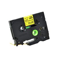 KCMYTONER 1 Pack Black on Yellow Label-Making Tape Heat Shrinkable Tape Compatible for Brother HSe-631 HSe631 HS631 HS-631 0.46"(11.7mm) x 1.5m PT-E300 PT-H300 PT-E500 PT-E550W PT-P750WVP Label Maker