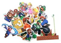 Video Game Themed Super Mario 29 Piece Sticker Decal Set for Kids Adults - Laptop Motorcycle Skateboard Decals
