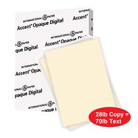 Accent Opaque Warm White Paper, 28lb / 70lb Paper Text, 104gsm, 8.5x11, 97 Bright, 1 Ream / 500 Sheets - Smooth, Text Heavy Paper (188176R)