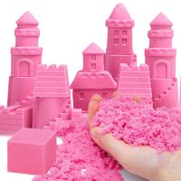 Kenlaimi 3 Pound Pink Moving Sand, Play Sand for Kids, Moldable Sensory Play Sand Indoor Outdoor Beach Sand Creative Educational for Boys Girls Party Favors for Kids Ages 3+