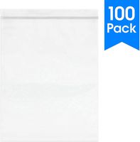 Spartan Industrial || 100 Count - 8" X 10" - 4 Mil Heavy Duty Clear Plastic Reclosable Zip Poly Bags with Resealable Lock Seal Zipper (More Sizes Available)
