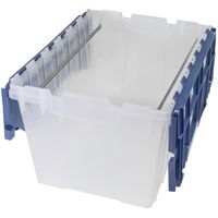 Akro-Mils 66486FILEB  12-Gallon Plastic Storage Hanging File Box with Attached Lid, 21-1/2-Inch by 15-Inch by 12-1/2-Inch, Semi-Clear, Pack of 1