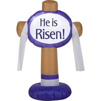 Easter Inflatable 3.5 Cross Christian Inspirational Airblown Yard Decor by Gemmy