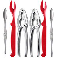 AVIDE Crab Leg Crackers and Tools - Shellfish Nut Cracker for Nut Stainless Steel Seafood Crackers & Forks Cracker Set
